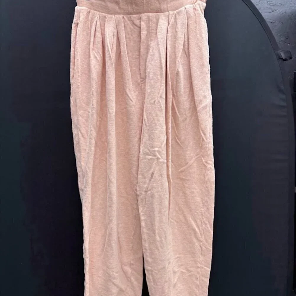 Free People Beach Pink Peach Cotton Pants - Picture 1 of 6